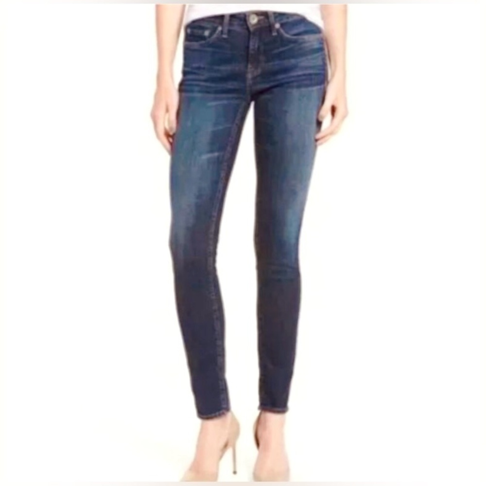Strom Whiskered Dark Wash Skinny Jeans Size 27
